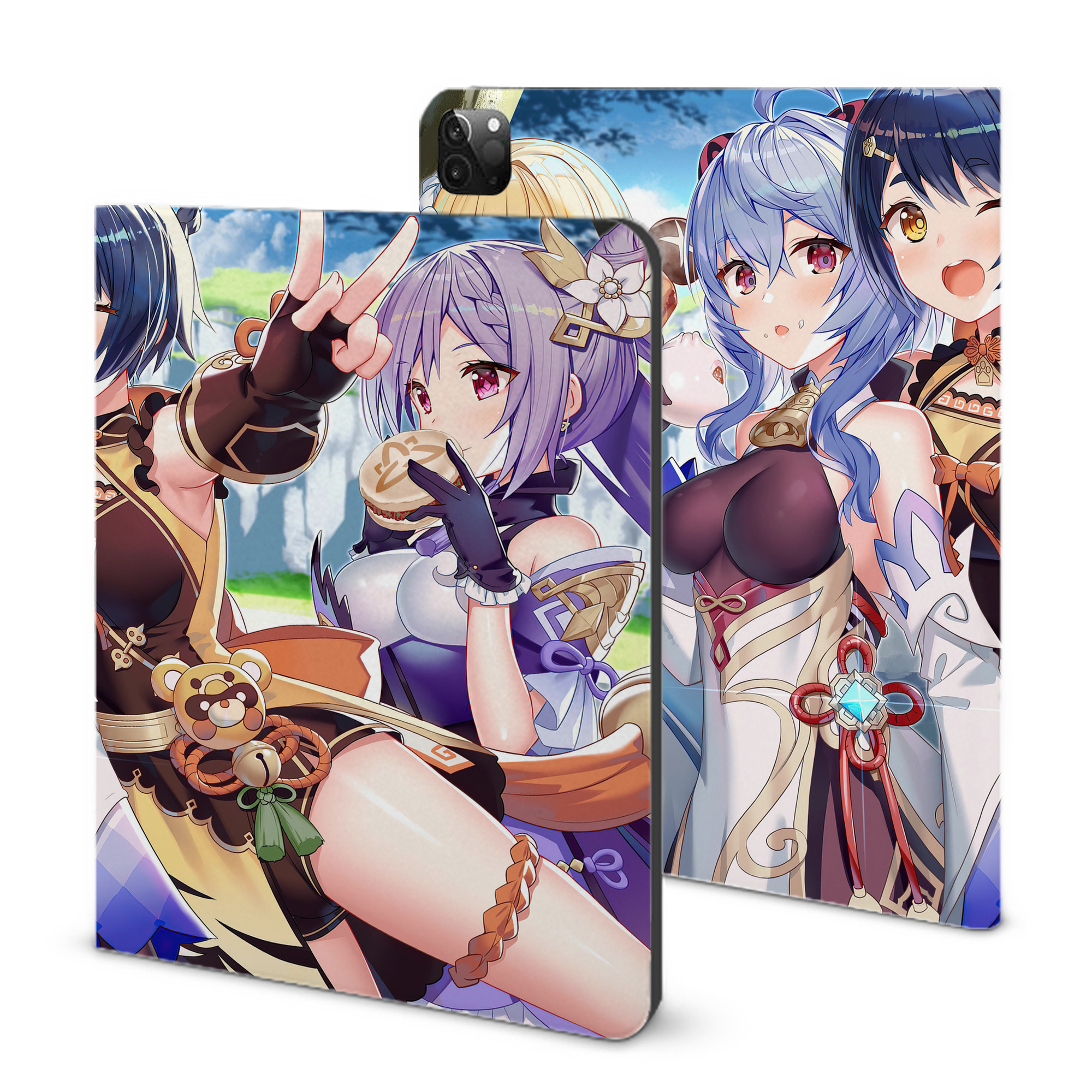 げんし神 genshin IPadケース ペンホルダー付き ブックスタイルデザイン